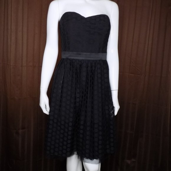 WHBM strapless polka dot mesh dress size 12 - Picture 1 of 8